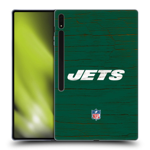 NFL New York Jets Logo Distressed Look Soft Gel Case for Samsung Galaxy Tab S8 Ultra