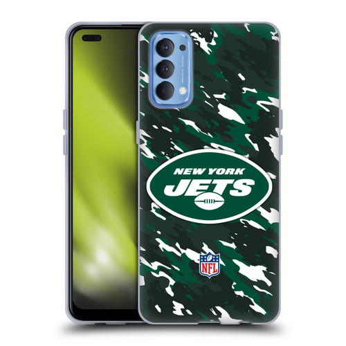 NFL New York Jets Logo Camou Soft Gel Case for OPPO Reno 4 5G