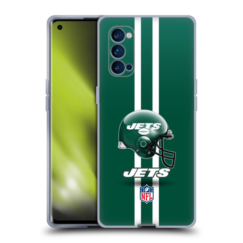 NFL New York Jets Logo Helmet Soft Gel Case for OPPO Reno 4 Pro 5G