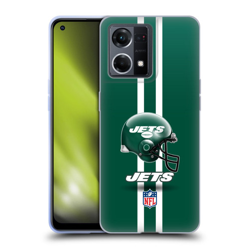 NFL New York Jets Logo Helmet Soft Gel Case for OPPO Reno8 4G