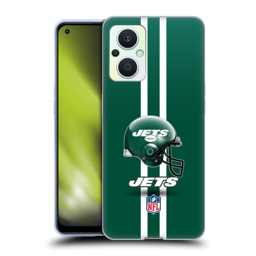 NFL New York Jets Logo Helmet Soft Gel Case for OPPO Reno8 Lite