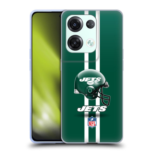 NFL New York Jets Logo Helmet Soft Gel Case for OPPO Reno8 Pro