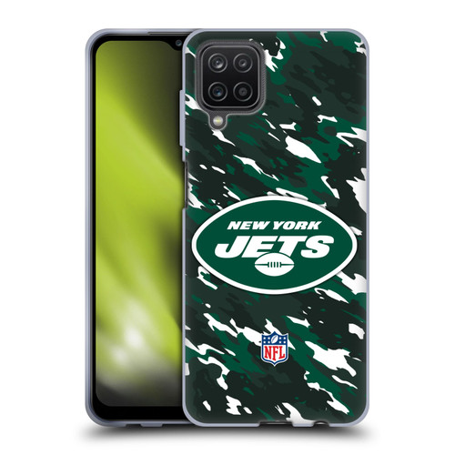 NFL New York Jets Logo Camou Soft Gel Case for Samsung Galaxy A12 (2020)