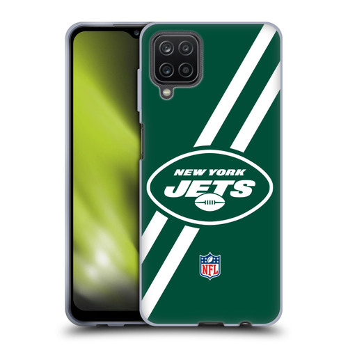 NFL New York Jets Logo Stripes Soft Gel Case for Samsung Galaxy A12 (2020)