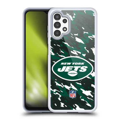 NFL New York Jets Logo Camou Soft Gel Case for Samsung Galaxy A13 (2022)