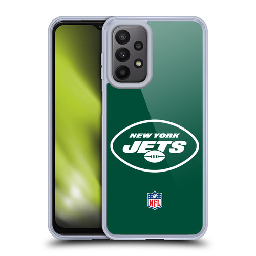 NFL New York Jets Logo Plain Soft Gel Case for Samsung Galaxy A23 / 5G (2022)
