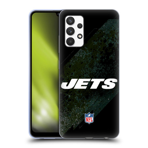 NFL New York Jets Logo Blur Soft Gel Case for Samsung Galaxy A32 (2021)
