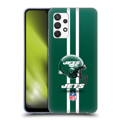 NFL New York Jets Logo Helmet Soft Gel Case for Samsung Galaxy A32 (2021)
