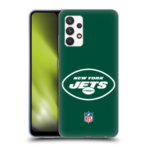 NFL New York Jets Logo Plain Soft Gel Case for Samsung Galaxy A32 (2021)
