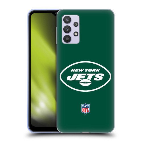 NFL New York Jets Logo Plain Soft Gel Case for Samsung Galaxy A32 5G / M32 5G (2021)