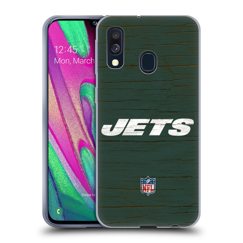 NFL New York Jets Logo Distressed Look Soft Gel Case for Samsung Galaxy A40 (2019)