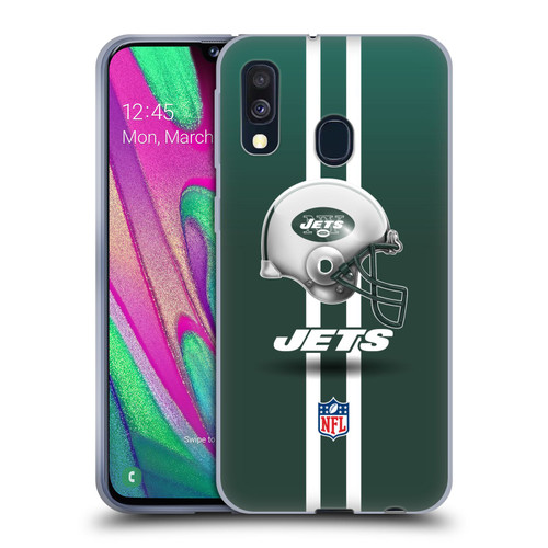 NFL New York Jets Logo Helmet Soft Gel Case for Samsung Galaxy A40 (2019)