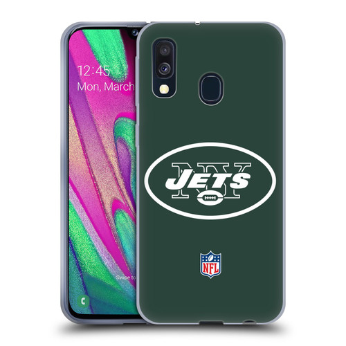 NFL New York Jets Logo Plain Soft Gel Case for Samsung Galaxy A40 (2019)