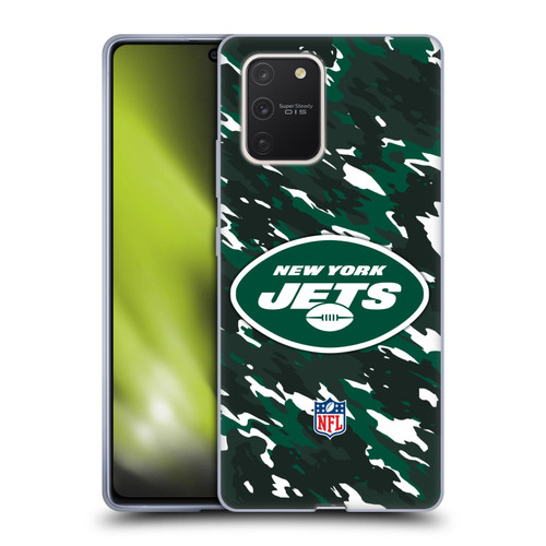 NFL New York Jets Logo Camou Soft Gel Case for Samsung Galaxy S10 Lite