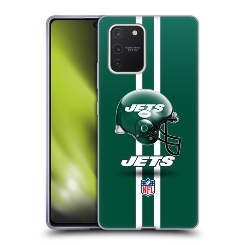 NFL New York Jets Logo Helmet Soft Gel Case for Samsung Galaxy S10 Lite