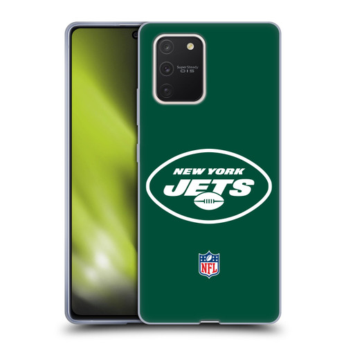 NFL New York Jets Logo Plain Soft Gel Case for Samsung Galaxy S10 Lite