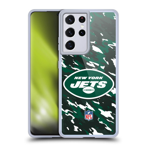 NFL New York Jets Logo Camou Soft Gel Case for Samsung Galaxy S21 Ultra 5G