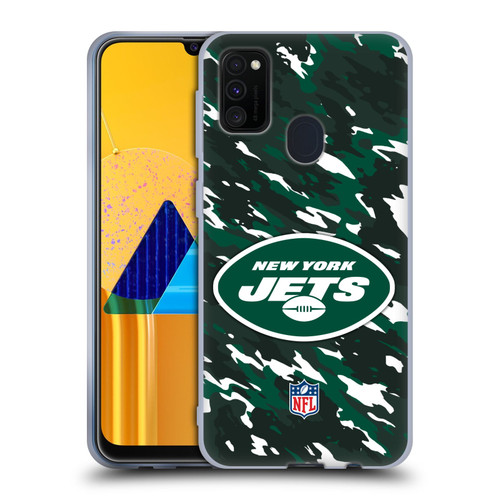 NFL New York Jets Logo Camou Soft Gel Case for Samsung Galaxy M30s (2019)/M21 (2020)