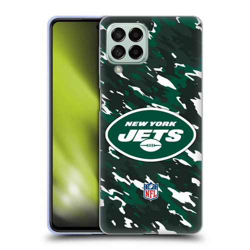 NFL New York Jets Logo Camou Soft Gel Case for Samsung Galaxy M53 (2022)