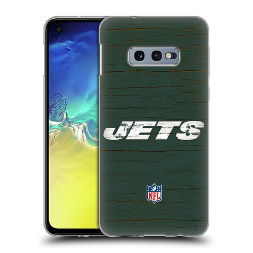 NFL New York Jets Logo Distressed Look Soft Gel Case for Samsung Galaxy S10e
