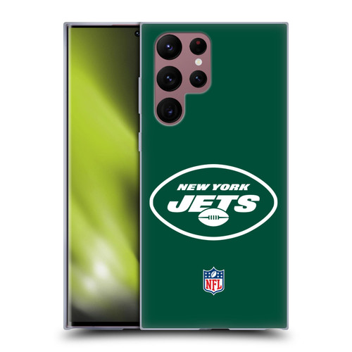 NFL New York Jets Logo Plain Soft Gel Case for Samsung Galaxy S22 Ultra 5G