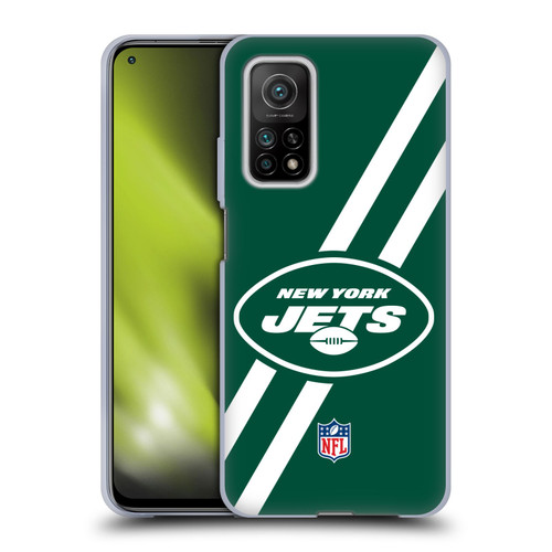 NFL New York Jets Logo Stripes Soft Gel Case for Xiaomi Mi 10T 5G