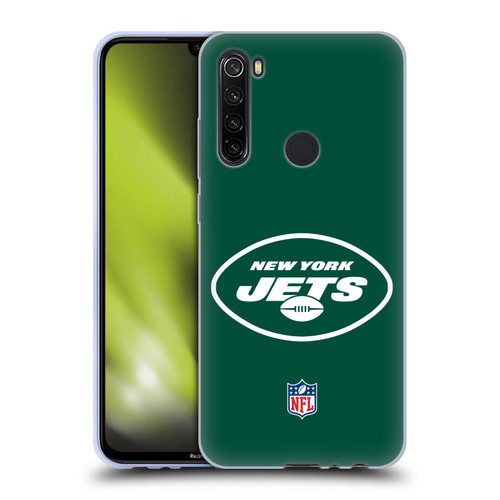 NFL New York Jets Logo Plain Soft Gel Case for Xiaomi Redmi Note 8T