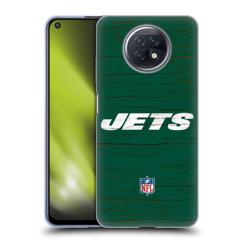 NFL New York Jets Logo Distressed Look Soft Gel Case for Xiaomi Redmi Note 9T 5G