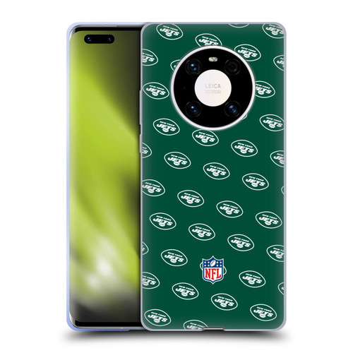 NFL New York Jets Artwork Patterns Soft Gel Case for Huawei Mate 40 Pro 5G