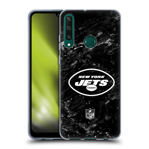 NFL New York Jets Artwork Marble Soft Gel Case for Huawei Y6p