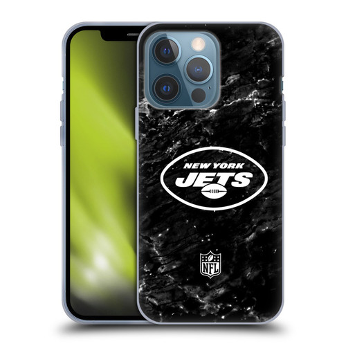 NFL New York Jets Artwork Marble Soft Gel Case for Apple iPhone 13 Pro