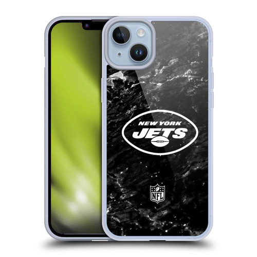 NFL New York Jets Artwork Marble Soft Gel Case for Apple iPhone 14 Plus
