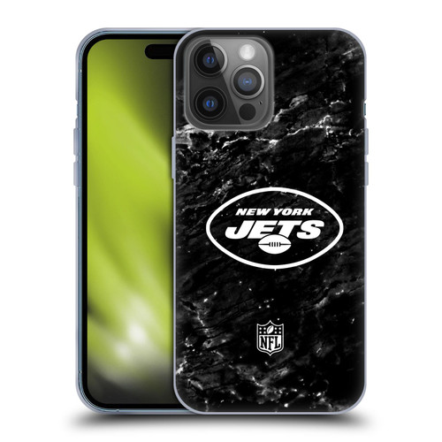 NFL New York Jets Artwork Marble Soft Gel Case for Apple iPhone 14 Pro Max