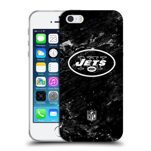 NFL New York Jets Artwork Marble Soft Gel Case for Apple iPhone 5 / 5s / iPhone SE 2016