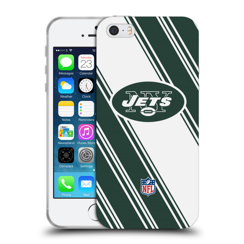 NFL New York Jets Artwork Stripes Soft Gel Case for Apple iPhone 5 / 5s / iPhone SE 2016