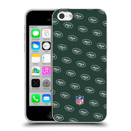 NFL New York Jets Artwork Patterns Soft Gel Case for Apple iPhone 5c