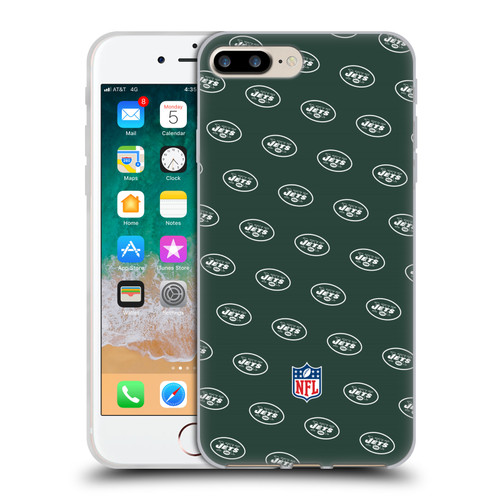 NFL New York Jets Artwork Patterns Soft Gel Case for Apple iPhone 7 Plus / iPhone 8 Plus