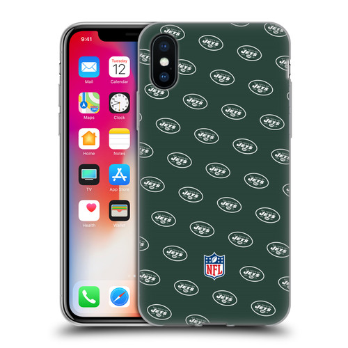 NFL New York Jets Artwork Patterns Soft Gel Case for Apple iPhone X / iPhone XS