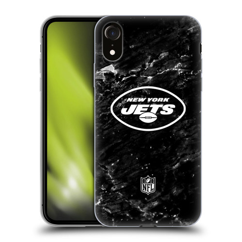 NFL New York Jets Artwork Marble Soft Gel Case for Apple iPhone XR