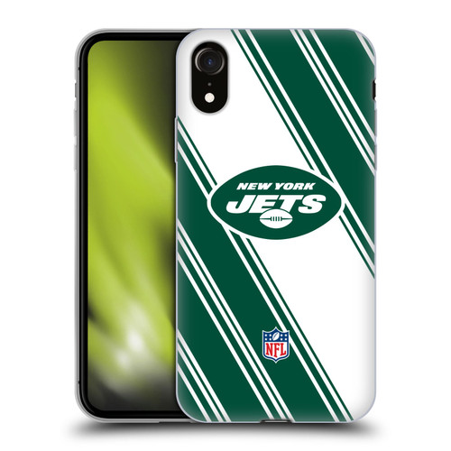 NFL New York Jets Artwork Stripes Soft Gel Case for Apple iPhone XR