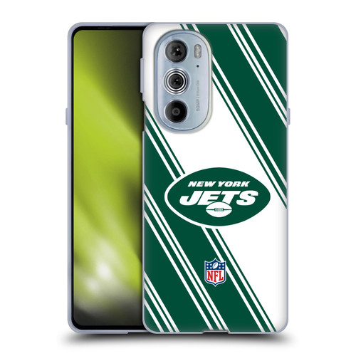 NFL New York Jets Artwork Stripes Soft Gel Case for Motorola Edge X30