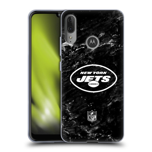 NFL New York Jets Artwork Marble Soft Gel Case for Motorola Moto E6 Plus
