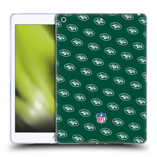 NFL New York Jets Artwork Patterns Soft Gel Case for Apple iPad 10.2 2019/2020/2021