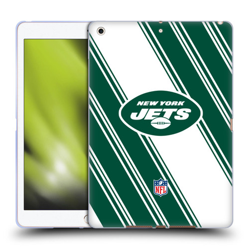 NFL New York Jets Artwork Stripes Soft Gel Case for Apple iPad 10.2 2019/2020/2021