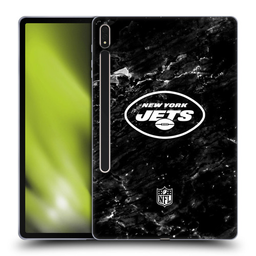 NFL New York Jets Artwork Marble Soft Gel Case for Samsung Galaxy Tab S8 Plus