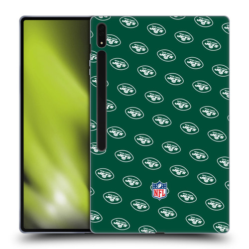 NFL New York Jets Artwork Patterns Soft Gel Case for Samsung Galaxy Tab S8 Ultra