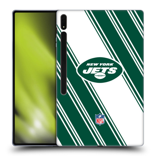 NFL New York Jets Artwork Stripes Soft Gel Case for Samsung Galaxy Tab S8 Ultra