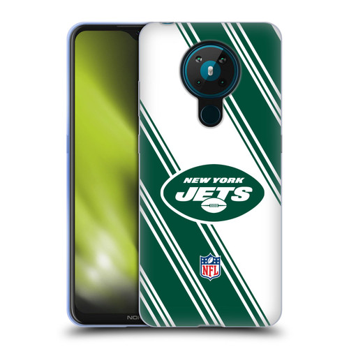 NFL New York Jets Artwork Stripes Soft Gel Case for Nokia 5.3