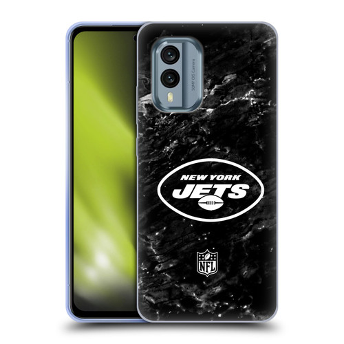NFL New York Jets Artwork Marble Soft Gel Case for Nokia X30