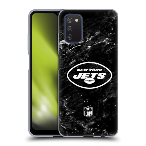 NFL New York Jets Artwork Marble Soft Gel Case for Samsung Galaxy A03s (2021)